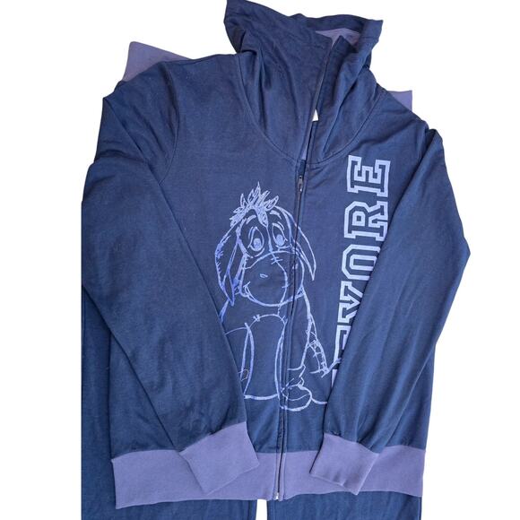Disney Pants - Juniors XL‎ Disney Eeyore Full Zip Track Suit EUC